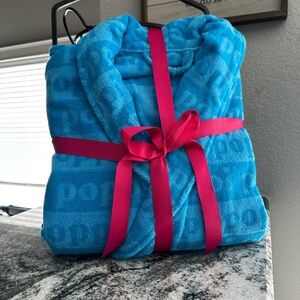 Blue Poppi with Pink Ribbon